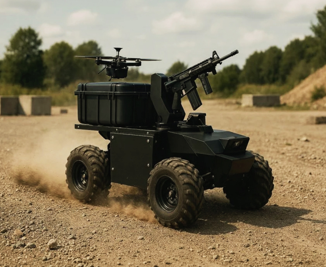 Armoured vehicle with weapon station